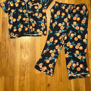 Orange Print Pajamas